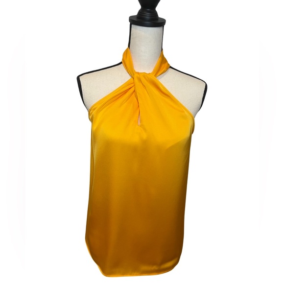 Joie Tops - Joie Satin Halter top with twisted design. Size: Medium Color: Tangerine